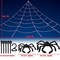 UNGLINGA Giant Spider Web Halloween Decorations Outdoor with 50inch &#x26; 30inch Large Spiders, Hanging Mega Huge Spider Web 2 Scary Fake Black Spiders for Yard Garden Outside House Indoor Decor
